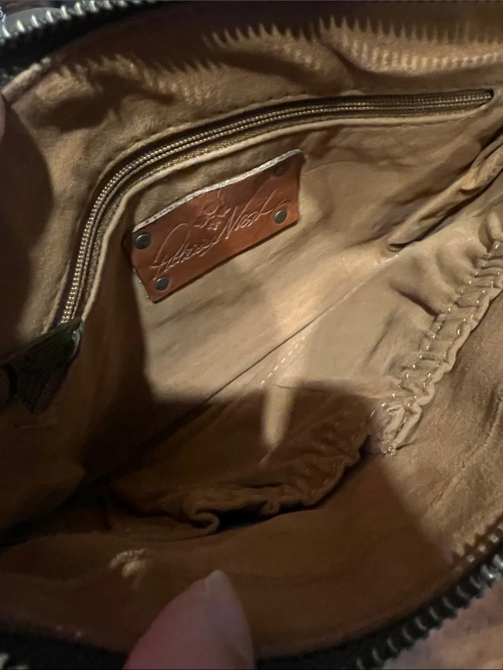 Patricia Nash Brown Leather Wristlet Clutch